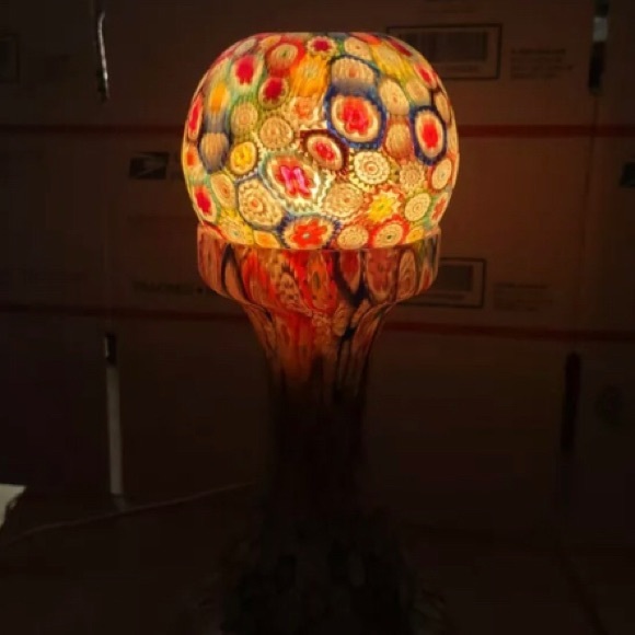 Gorgeous Millefiori Hand Blown Glass Art LAMP Made in Murano Italy 🇮🇹 - Picture 9 of 9